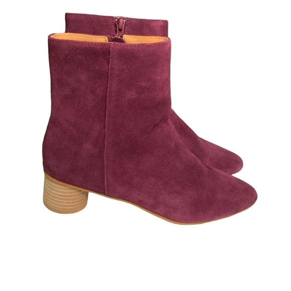 NWOB Soludos purple ankle booties with side zipper. Size 7 - Picture 1 of 8